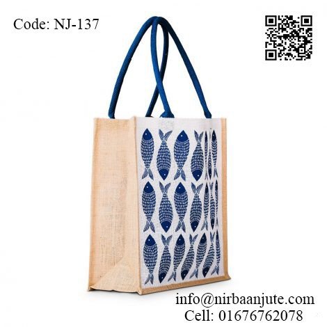 Diving into Style: Wholesale Printed Jute Bags with Fish Designs