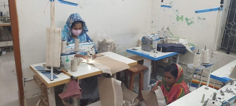 Jute Bag Stiching NIrbaan